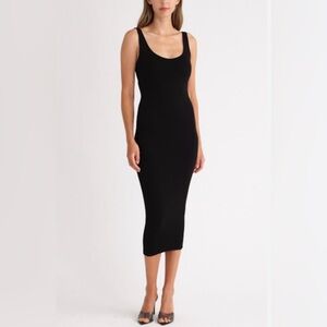 Naked Wardrobe Classic Black Midi Dress